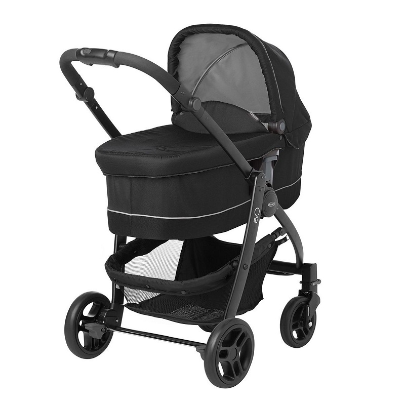 Carucior Sistem 2in1, Evo II, Black Grey, Graco